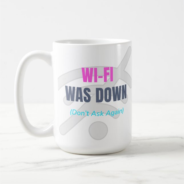 Wi-Fi var nere (fråga inte igen) Kaffemugg (Vänster)