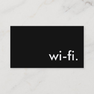 Wi-fi. Visitkort