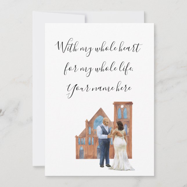 WI hela mitt hjärta belyste svart par klo Inbjudningar (Framsida)