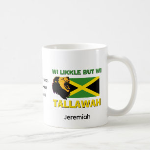 WI LIKKLE MEN WI TALLAWAH Personlig Jamaica Kaffemugg