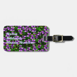 WI State Flower Wood Violet Mosaic Bagagebricka