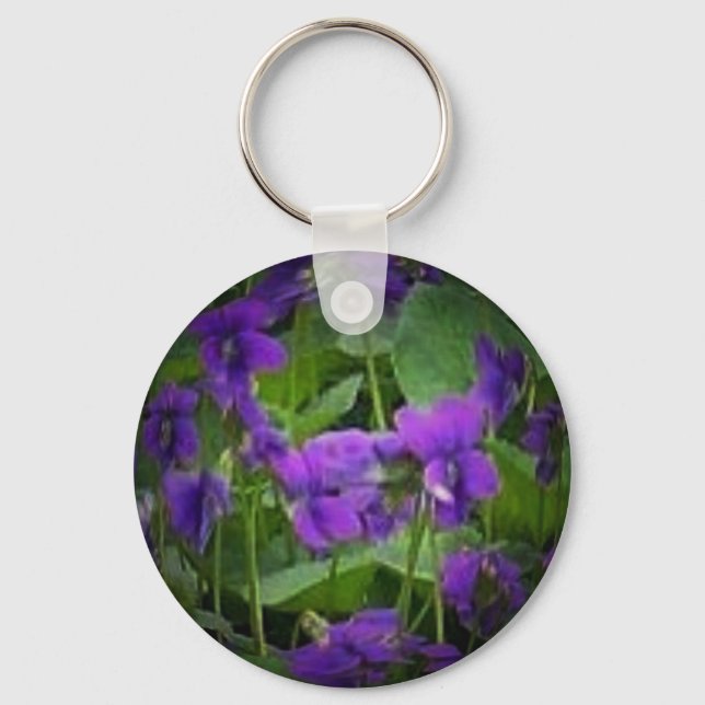 WI Wood Violet Spotlight Keychain Nyckelring (Framsida)