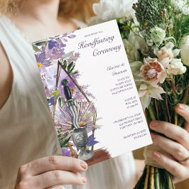 Wicca HandfastfasteElegantens Blommigt för Lila Inbjudningar