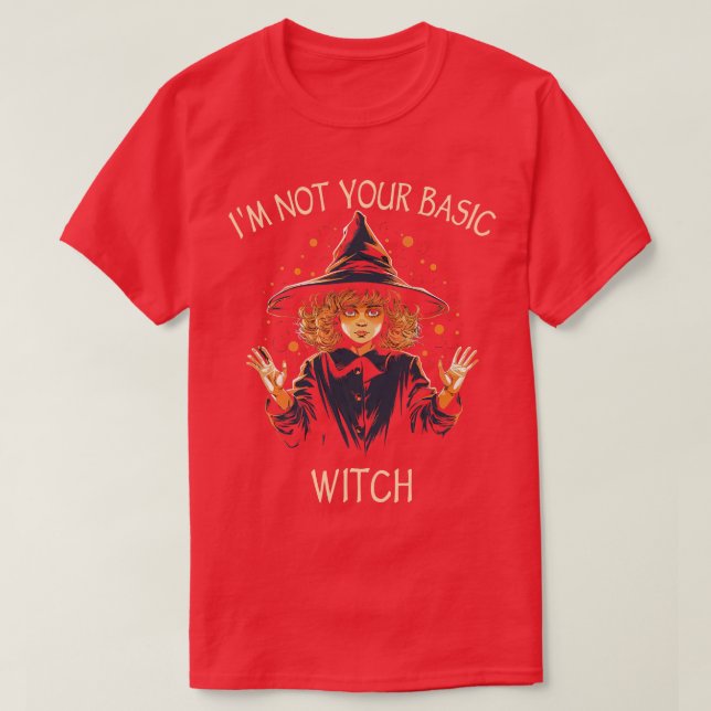 Wicca Im är inte din basväska T Shirt (Design framsida)
