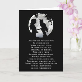 Wicca Inspired Birthday med Dikt Girl Uggla Måne Kort