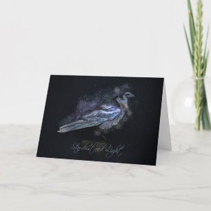 Wicca Inspired Grattis på födelsedagen med Raven e Kort