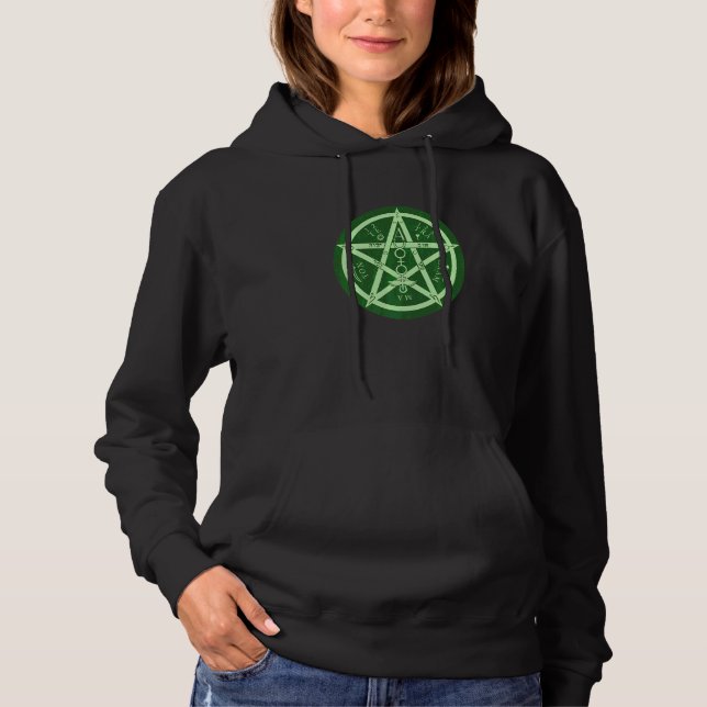 Wicca irländsk keltisk pentagramknut t shirt (Framsida)