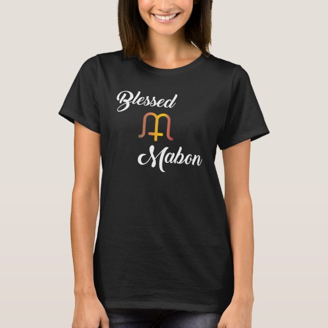 Wicca Mabon Sabbath T Shirt (Framsida)