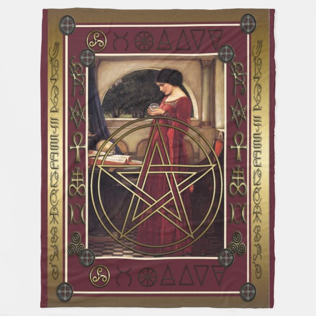 Wicca Pentacle Fleece Blanket (Framsidan)