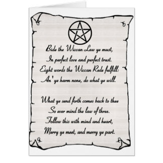 Wicca Reade Hälsningskort