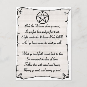 Wicca Reade Vykort