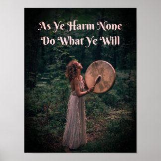 Wicca Rede Quote Art-utskrift Poster