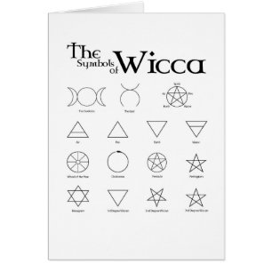 Wicca symbolkort hälsningskort