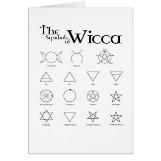 Wicca symbolkort hälsningskort