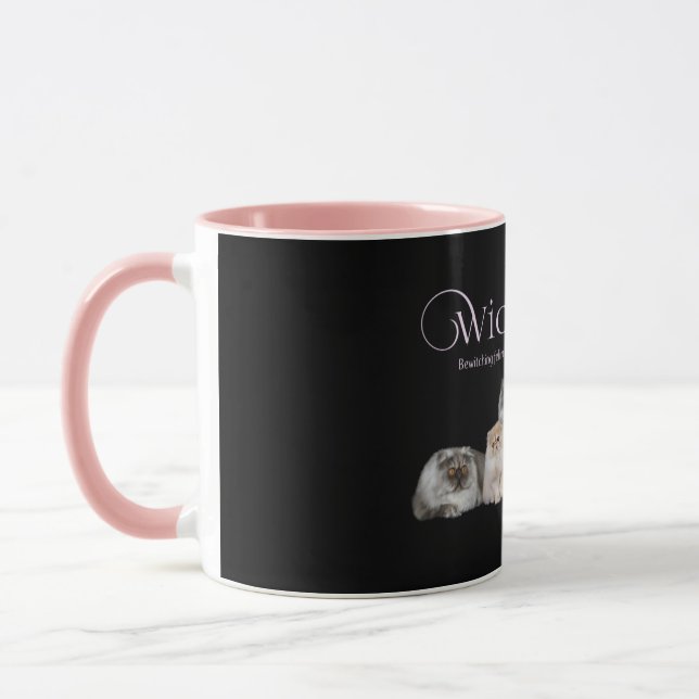 WiccaCats black/rosa mugg (Vänster)