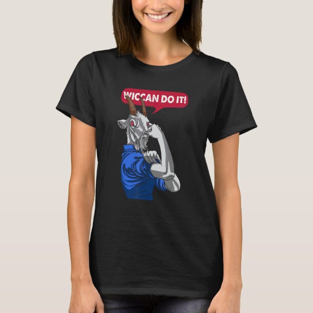 Wiccan Gör Det Baphomet Get Satanisk Ockult Gotisk T Shirt (Framsida)