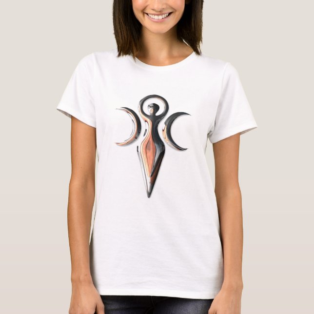 Wiccan gudinnasymbol 07K T Shirt (Framsida)