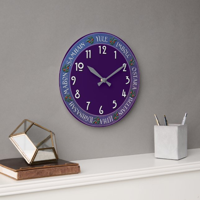 Wiccan Helgdag Clock Stor Klocka (Kontor)