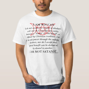 Wiccan, inte Satanist Tee Shirt