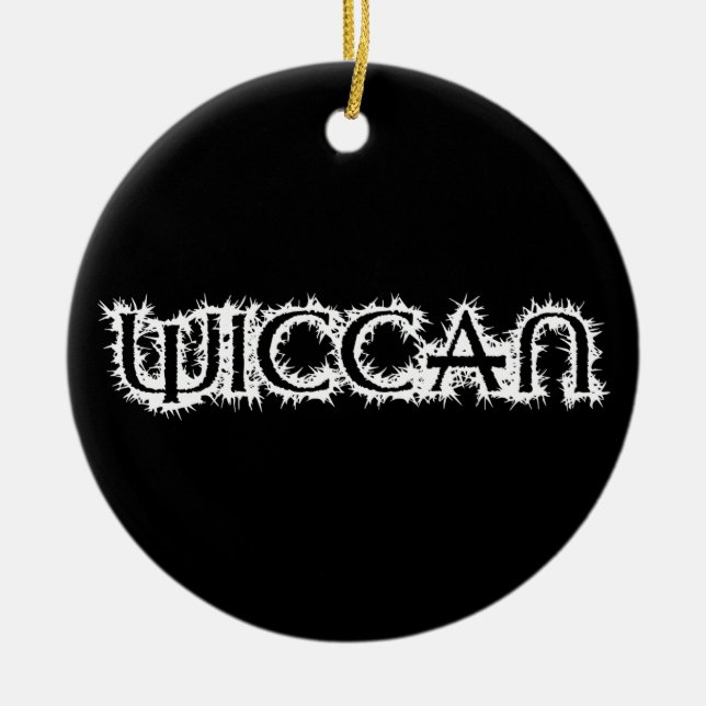 Wiccan Julgransprydnad Keramik (Framsidan)