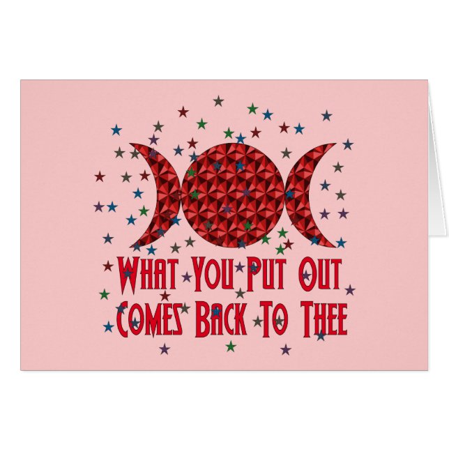 Wiccan Karma Hälsningskort (Framsidan Horizontal)