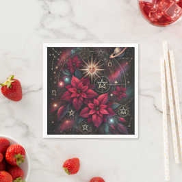Wiccan Night Himmel Poinsettia Decoupage Napkins Pappersservett