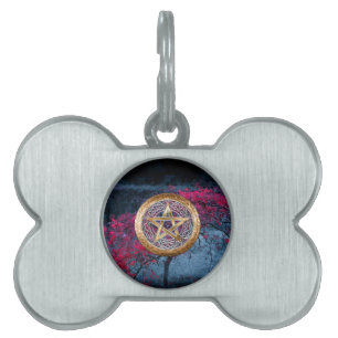Wiccan Pagan Pentagram Alter Trasa ID-bricka Husdjur