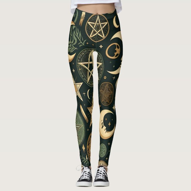 Wiccan Pattern 2 Leggings (Framsida)