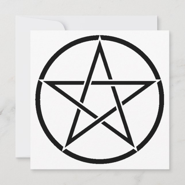 Wiccan Pentacle (Pentagram) Kort (Framsida)