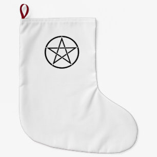 Wiccan Pentacle (Pentagram) Stor Julstrumpa