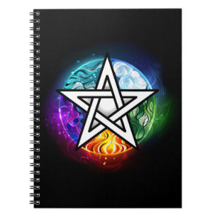 Wiccan pentagram anteckningsbok