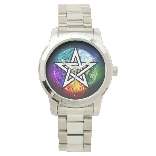Wiccan pentagram armbandsur (Framsida)