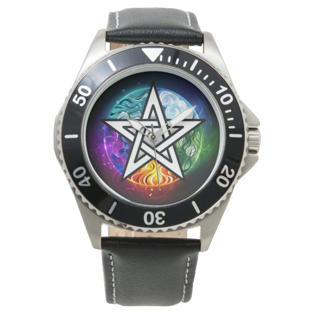 Wiccan pentagram armbandsur (Framsida)