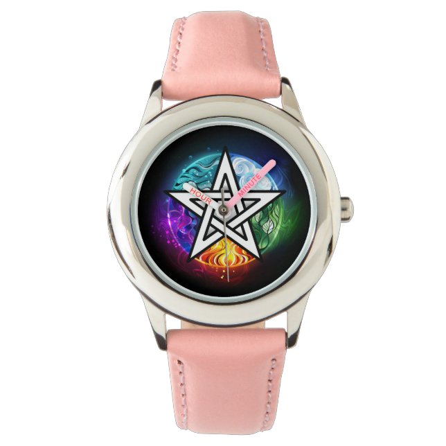 Wiccan pentagram armbandsur (Framsida)