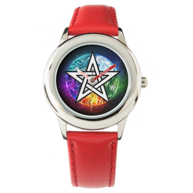 Wiccan pentagram armbandsur (Framsida)
