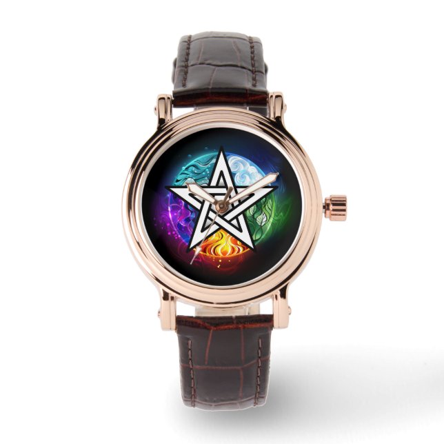 Wiccan pentagram armbandsur (Framsida)