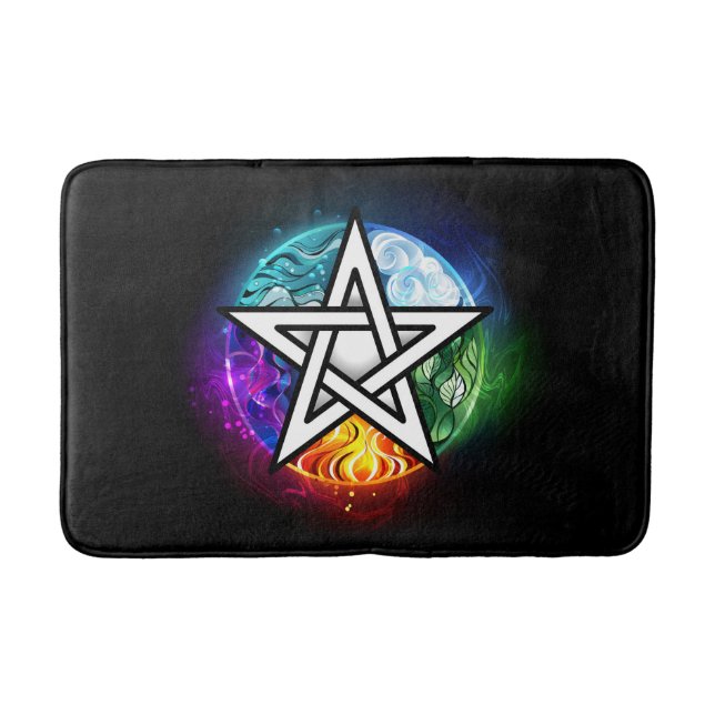 Wiccan pentagram badrumsmatta (Framsidan)