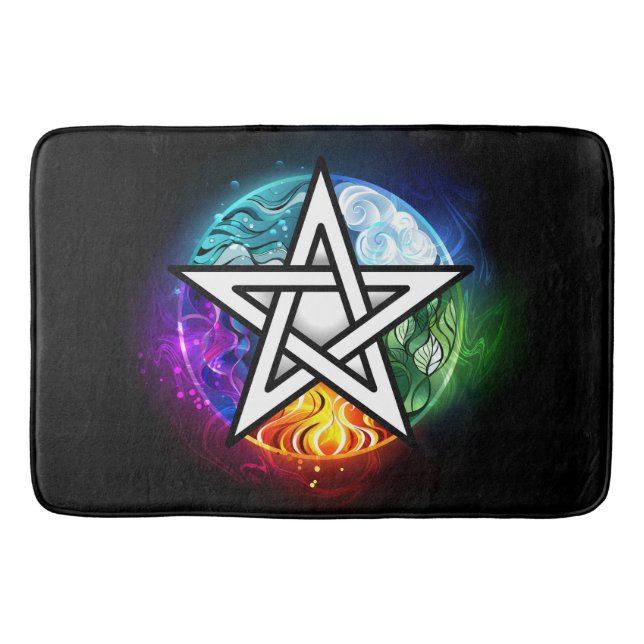 Wiccan pentagram badrumsmatta (Framsidan)