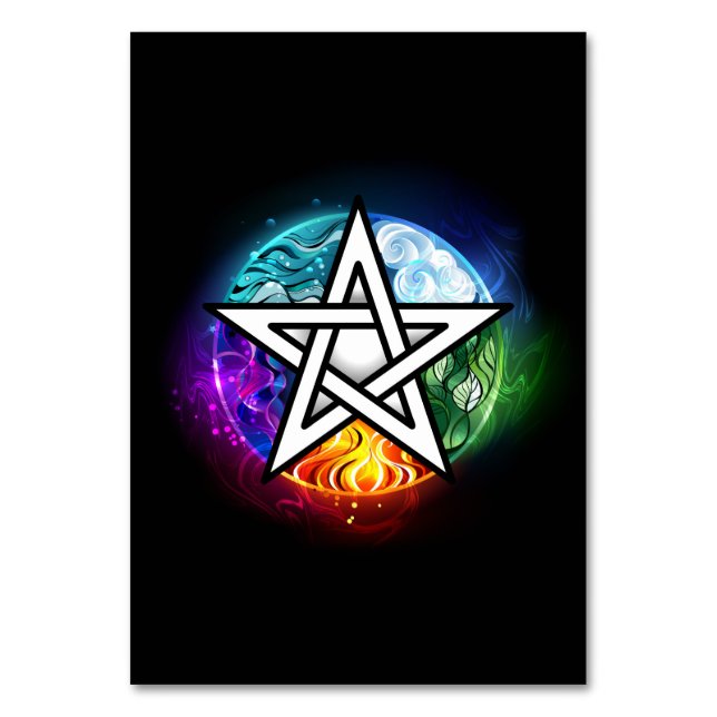 Wiccan pentagram bordsnummer (Framsidan)