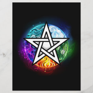 Wiccan pentagram brevhuvud