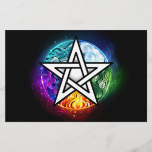 Wiccan pentagram brevpapper