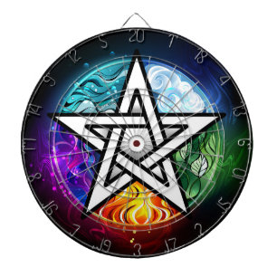 Wiccan pentagram darttavla
