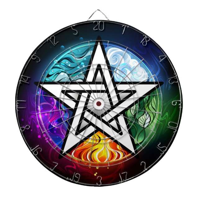 Wiccan pentagram darttavla (Framsidan)