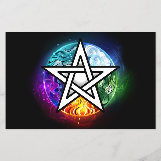 Wiccan pentagram flygblad (Framsidan)