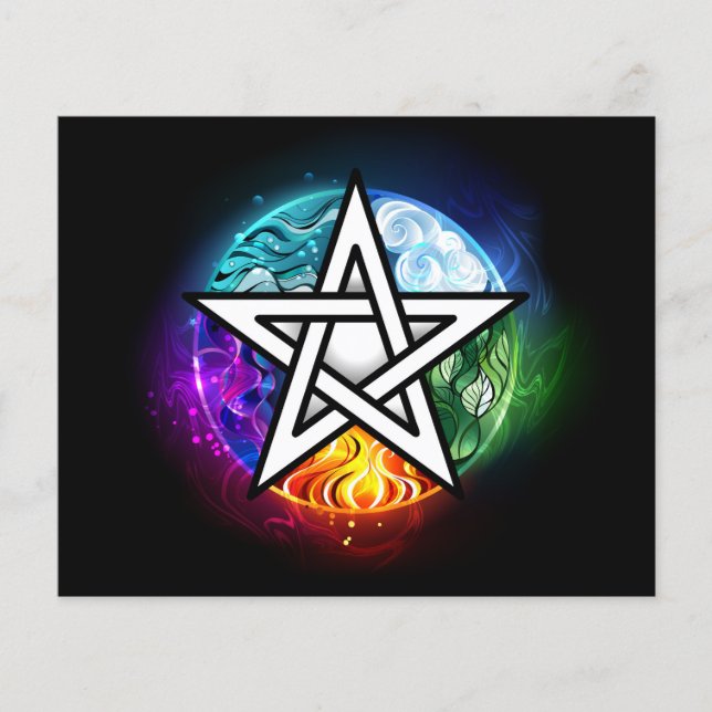 Wiccan pentagram flygblad (Framsidan)