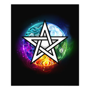 Wiccan pentagram fototryck