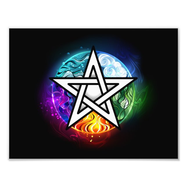 Wiccan pentagram fototryck (Framsidan)