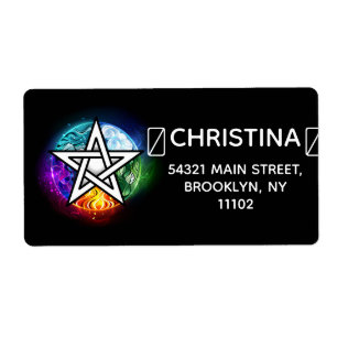 Wiccan pentagram fraktsedel