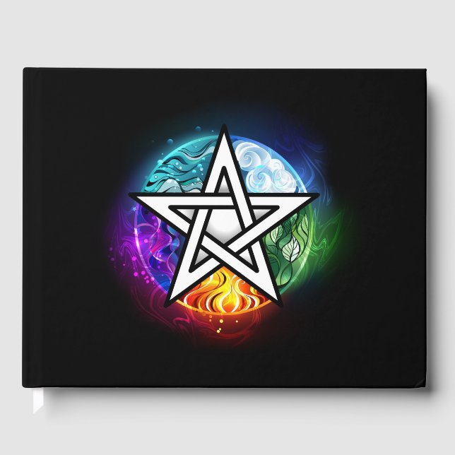 Wiccan pentagram gästböcker (Framsida)