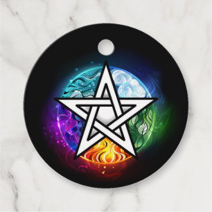 Wiccan pentagram gåvor etiketter